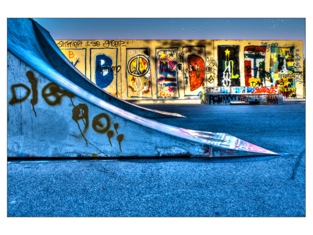 Mooie kunstzinne foto skatebaan Purmerend door fotograaf Zegno